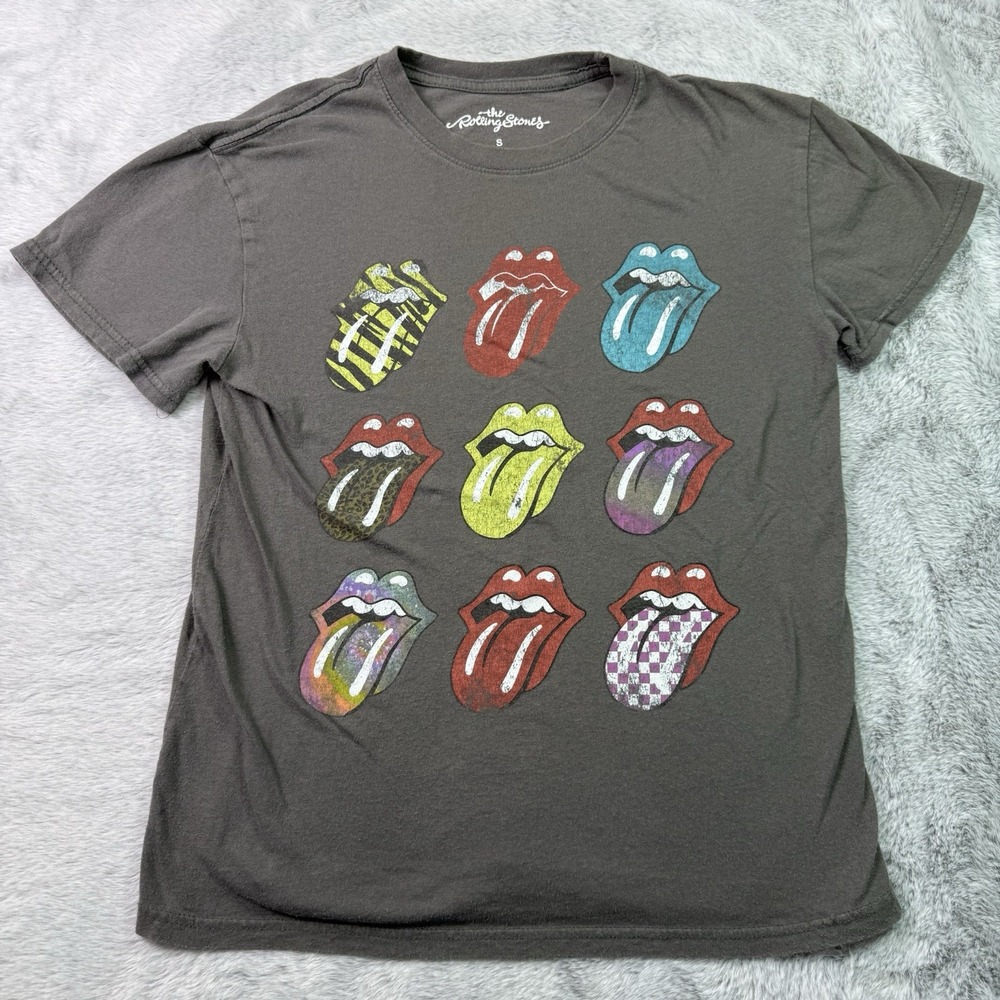 The Rolling Stones Graphic T Shirt Womens Small Band Tee Rockcore Y2K Cotton